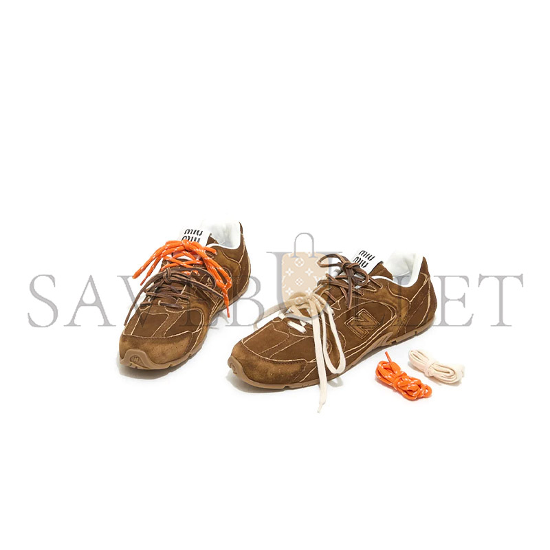MIU MIU X NEW BALANCE 530 SL SUEDE SNEAKER IN CINNAMON 5E165E